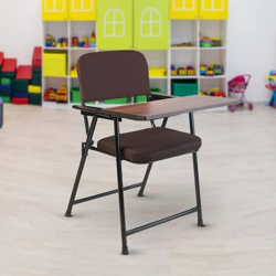 CELLBELL C62 Folding Study Chair with Back Cushion and Seat Pad, Powde