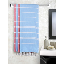 KLOTTHE Unisex Set Of 4 Striped 233 GSM Bath Towels