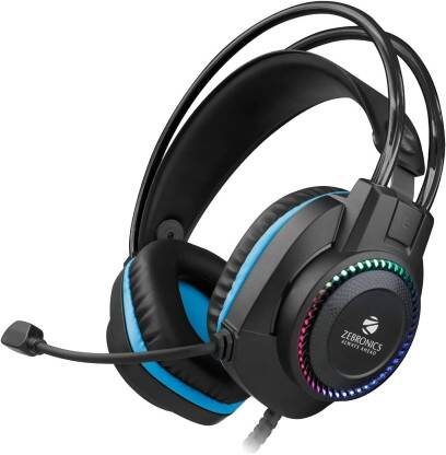 ZEBRONICS Zeb-Jet Premium Headphone,LED Headband,Suspension Design, 2