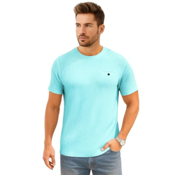 AWG ALL WEATHER GEAR MEN SOLID WAFFLE CREW NECK TSHIRT | WAFFLE KNIT T