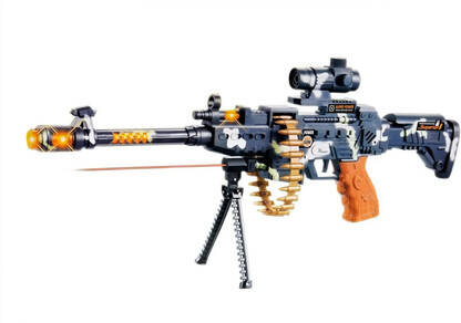 ZUNBELLA Musical Army Style Toy for Kids with Music, Lights & Laser Gu