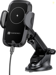 Portronics 15 W Turbo Car Charger (Black, With USB Cable)