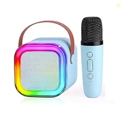 Kinoki Colorful Bluetooth 5.3 Speaker Karaoke Sound System Set with Po