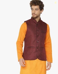 SHATRANJ Men Regular Fit Nehru Jacket