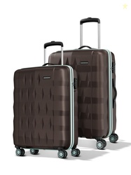 Aristocrat Unisex Set of 2 Comet Dark Brown S-M Hard Luggage Check-in