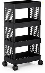 MAXTID 4 Compartments Plastic PP (Black)