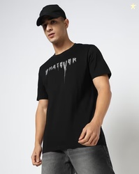 YOUSTA Men Typographic Regular Fit Crew-Neck T-Shirt