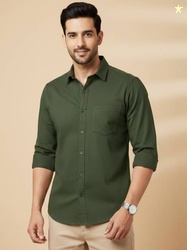 METRONAUT Men Regular Fit Solid Spread Collar Casual Shirt