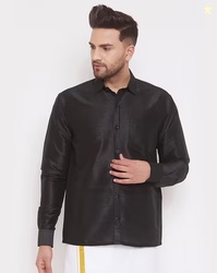 VASTRAMAY Solid Shirt with Patch Pocket