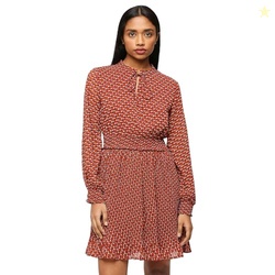 Pepe Jeans Women's Polyester Modern Above The Knee Dress (PL953462_Bur