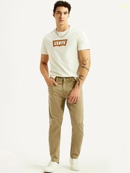 Levis Men's 512 Beige Slim Tapered Fit Mid Rise Jeans