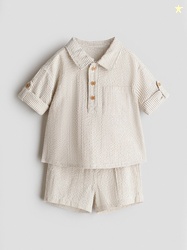 H&M 2-piece Cotton Seersucker Set