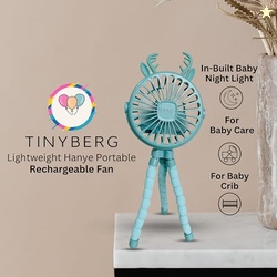 TINYBERG Handheld Portable USB Fan For Baby Strollers, Baby Crib, Baby