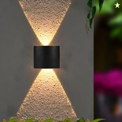 PIXORA Waterproof Up Down Led Wall Lamp, Aluminium IP65 Body 1+1 Ray,