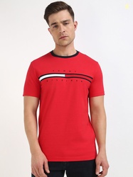 Tommy Hilfiger Men Solid Round Neck Cotton T-shirt