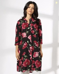 FUSION Women Floral Print Relaxed Kurta