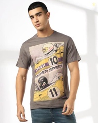 DNMX Men Graphic Print Crew-Neck T-Shirt