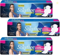 STAYFREE Secure Cottony Soft XL Wings Sanitary Pads For...