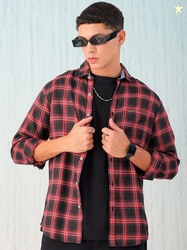 Hardsoda by The Indian Garage Co Buffalo Checked Spread Collar Twill C