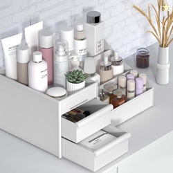 Dealdona Large Capacity Cosmetic Storage Box Makeup Drawer Organi...mo
