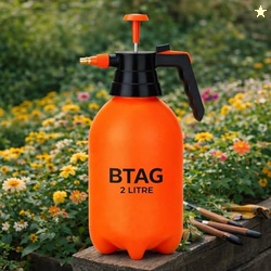 Btag 2L Manual Pressure Spray Pump with Long Nozzle, Adjustable Spraye