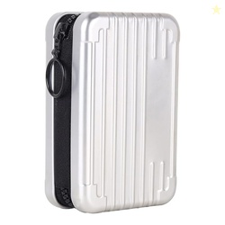 Stealodeal Aluminium Silver Credit/Debit Stylish Zipper Men Women Card