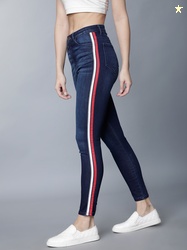Tokyo Talkies Women Blue Super Skinny Fit Mid-Rise Clean Look Stretcha