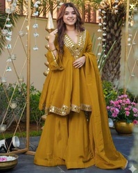 NYRIKA Women Embroidered Anarkali Kurta Suit Set