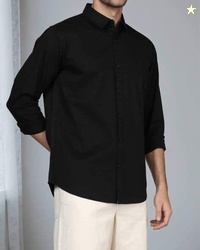 SHEIN Shein Medium Length Spread Collar Full Sleeve Shirt