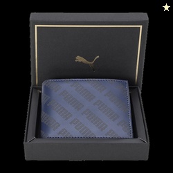 PUMA Men Blue Artificial Leather Wallet - Regular Size (6 Card Sl...mo