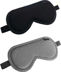shoppax Black and Pure Gray Combo Design rw Sleeping Mask Eye Sha...mo