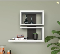 Furniture Caf Modern Wooden Wall Mounted Shelf  Stylish Floating Displ